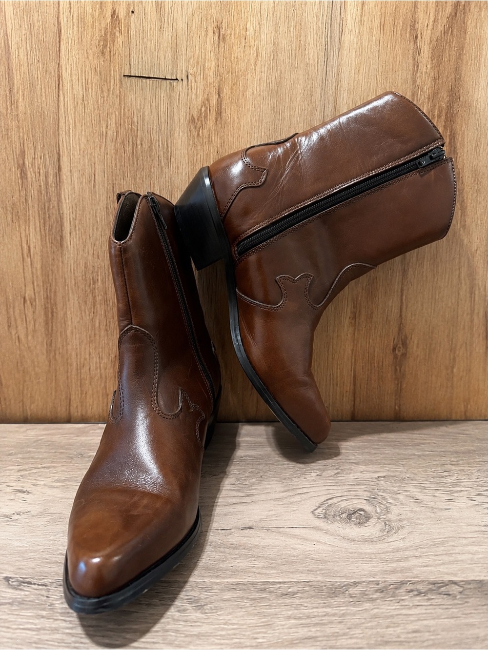 Dingo Women’s Brown Western Ankle Boots – Size 9M – Leather - Picture 3 of 5